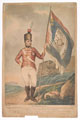'Antoine Lutz, a French Royalist, and a private soldier in the Queen's German Regiment, who took the Standard from Buonaparte's Invincible Legion in the Memorable Battle between the English and French, fought before Alexandria, on the 21st of March, 1801', 1803