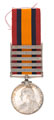 Queen's South Africa Medal 1899-1902, with five clasps, 'Relief of Kimberley', 'Paardeberg', 'Johannesburg', 'Diamond Hill', and 'Wittebergen', Private W Davis, 2nd Battalion, The Buffs (East Kent Regiment)
