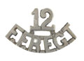 Shoulder title, 12th Frontier Force Regiment, 1922-1945