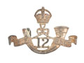 Collar badge, officer, 12th Frontier Force Regiment, 1926