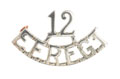 Shoulder title, 12th Frontier Force Regiment, 1922-1945
