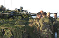 Scorpion light reconnaissance tanks of The Light Dragoons, Robertson Barracks, Norfolk, March 2004
