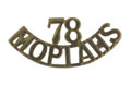 Shoulder title, 78th Moplah Rifles, 1903-1907