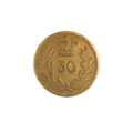 Officer's button, 30th Regiment of Bengal Native Infantry, 1861-1901