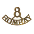 Shoulder title, 8th Bombay Native Infantry, pre-1903