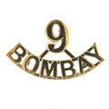 Shoulder title, 9th Regiment of Bombay Infantry, pre-1903