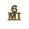Shoulder title, 6th Madras Infantry, 1885-1903