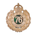 Cap badge, officer, 76th Punjabis, 1903-1922