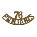 Shoulder title, 76th Punjabis, 1903-1922
