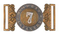 Waistbelt clasp, 7th Madras Infantry, 1885-1903.