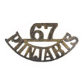 Shoulder title, 67th Punjabis, 1903-1922