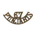 Shoulder title, 67th Punjabis, 1903-1922
