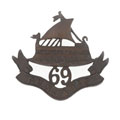 Cap badge, officer, 69th Punjabis, 1903-1922