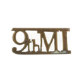 Shoulder title, 9th Regiment of Madras Infantry, 1885-1903