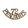 Shoulder title, 72nd Punjabis, 1903-1922