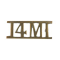 Shoulder title, 14th Madras Native Infantry, 1885-1903
