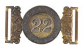 Waistbelt clasp, 22nd Madras Infantry, 1885-1903