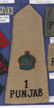 Rank slide, major, 1st Punjab Regiment, 1943-1947