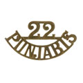 Shoulder title, 22nd Punjabis, 1903-1922