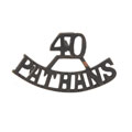 Shoulder title, 40th Pathans, 1903-1922