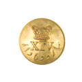 Button, 14th Regiment of Madras Infantry, pre-1901