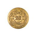Button, 22nd Regiment of Bombay Infantry, pre-1903.