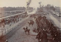 Indian Army cavalry formed up by railway line, 1902 (c)