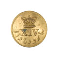 Button, 14th Regiment of Madras Infantry, pre-1901
