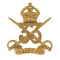 Side hat badge, officer, 33rd Queen's Own Light Cavalry, 1903-1922