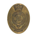 Oval shoulder belt plate, made of gilt metal. 3rd Nottinghamshire Local Militia, 1809 (c)