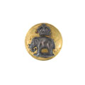 Cap badge button, 1st Punjab Regiment, 1922-1947