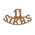 Shoulder title, 11th Sikhs, 1922-1945