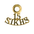 Shoulder title, 15th Ludhiana Sikhs, 1901-1922