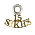 Shoulder title, 15th Ludhiana Sikhs, 1901-1922