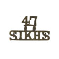 Shoulder title, 47th Sikhs, 1901-1922