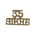 Shoulder title, 35th Sikhs, 1901-1922