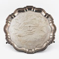 Silver presentation salver, Captain Harold Verschoyle, Royal West African Frontier Force, 1935 (c)