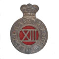Helmet badge, 13th Madras Infantry, 1885-1901