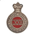 Pugri badge, 73rd Carnatic Infantry, 1903-1922