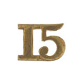 Shoulder title, 15th Madras Infantry, 1824-1885