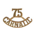 Shoulder title, 75th Carnatic Infantry, 1903-1922Shoulder title, 75th Carnatic Infantry, 1903-1922