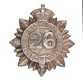 Helmet badge, 26th Regiment of Madras Infantry 1885-1901, pre-1901