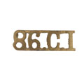 Shoulder title, 86th Carnatic Infantry, 1903-1922