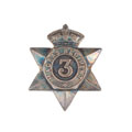 Collar badge, officer, 3rd Madras Regiment, 1922-1928