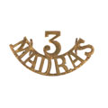 Shoulder title, 3rd Madras Regiment, 1922-1928