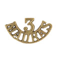 Shoulder title, 3rd Madras Regiment, 1922-1928, and 1941-1945