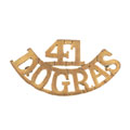 Shoulder title, other ranks, 41st Dogras, 1900-1922