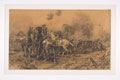 Royal Artillery under shell fire, World War One, Western Front (1914-1918), 1918