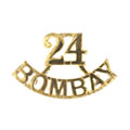 Shoulder title, 24th Regiment of Bombay Infantry, pre-1891