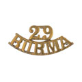 Shoulder title, 29th Burma Infantry, 1901-1903